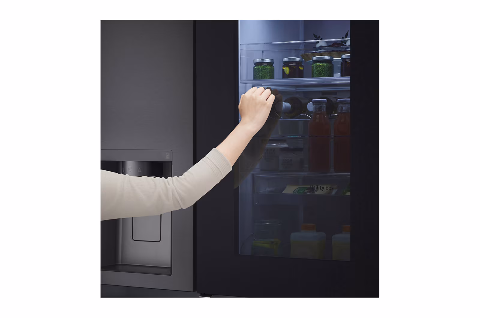 Tủ lạnh LG Instaview lấy nước ngoài UVnano 635L màu đen GR-X257MC - Hình ảnh 4